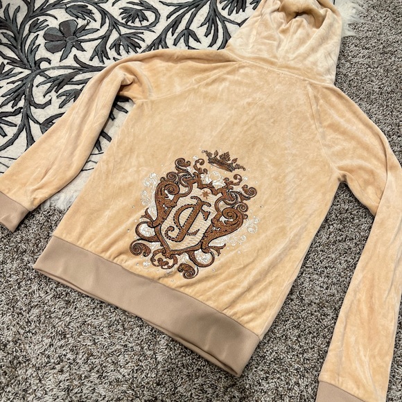 โจRARE 90s/2000s Juicy Couture Velour Hoodie โ Bedazzled Retro Glam ๐โจ - Picture 9 of 16